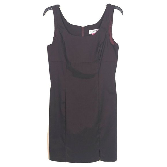 Alyn Paige Burgundy Iridescent Stretch Sheath Mini Dress Size 10 Sleeveless - Picture 2 of 10